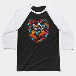 Lemur Couple Valentine Baseball T-Shirt
